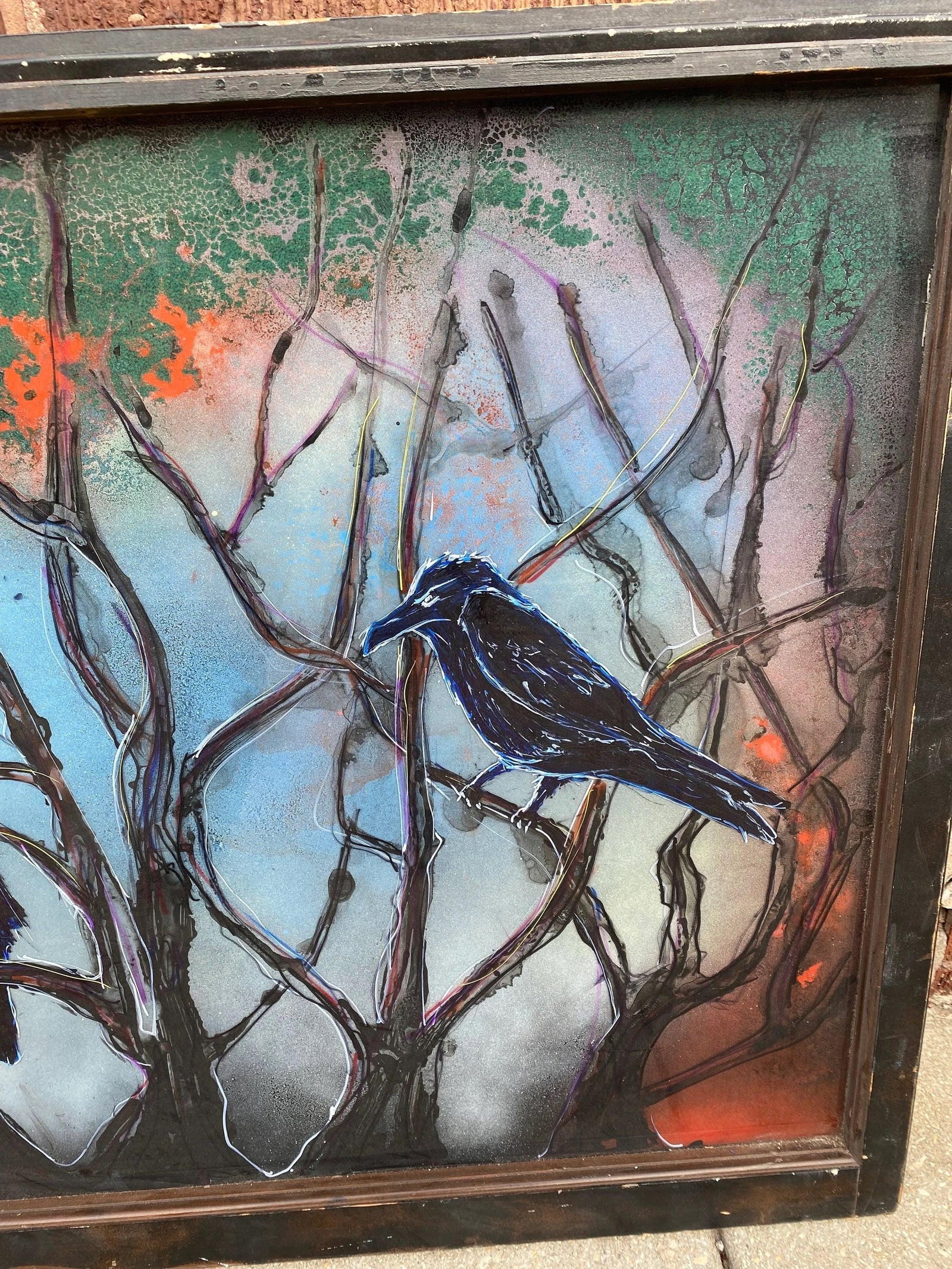 Vintage Mixed Media Glass Art Signed by Mark Narens - 3