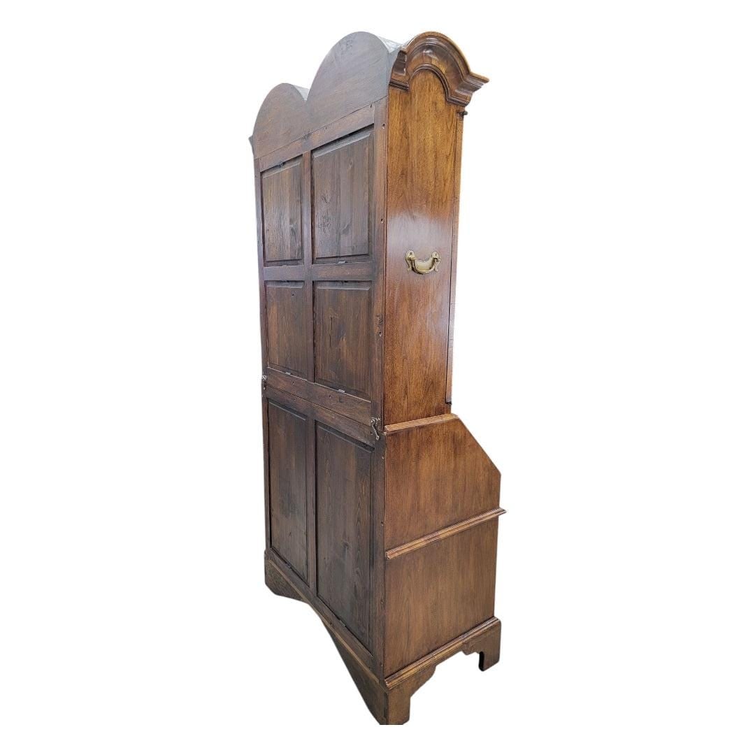 Vintage George III Style Burton-Ching Burl Walnut Secretary Desk Bookcase - 9