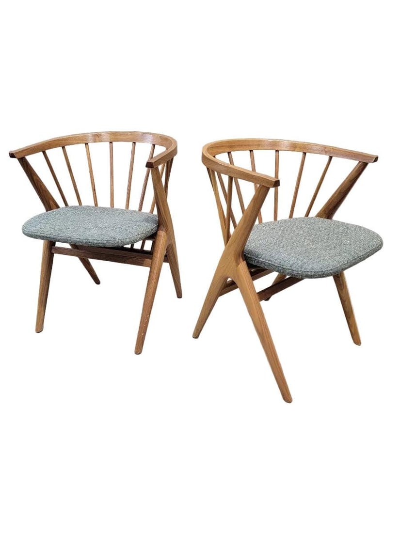 MCM Sibast Møbler No 8 Style Teak Captain Chairs - Pair - 9