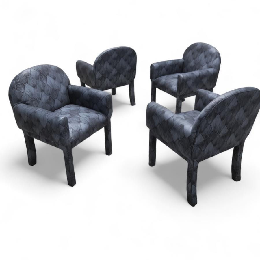 Vintage Postmodern Deco Style Dining Chairs - Set of 8 - 2