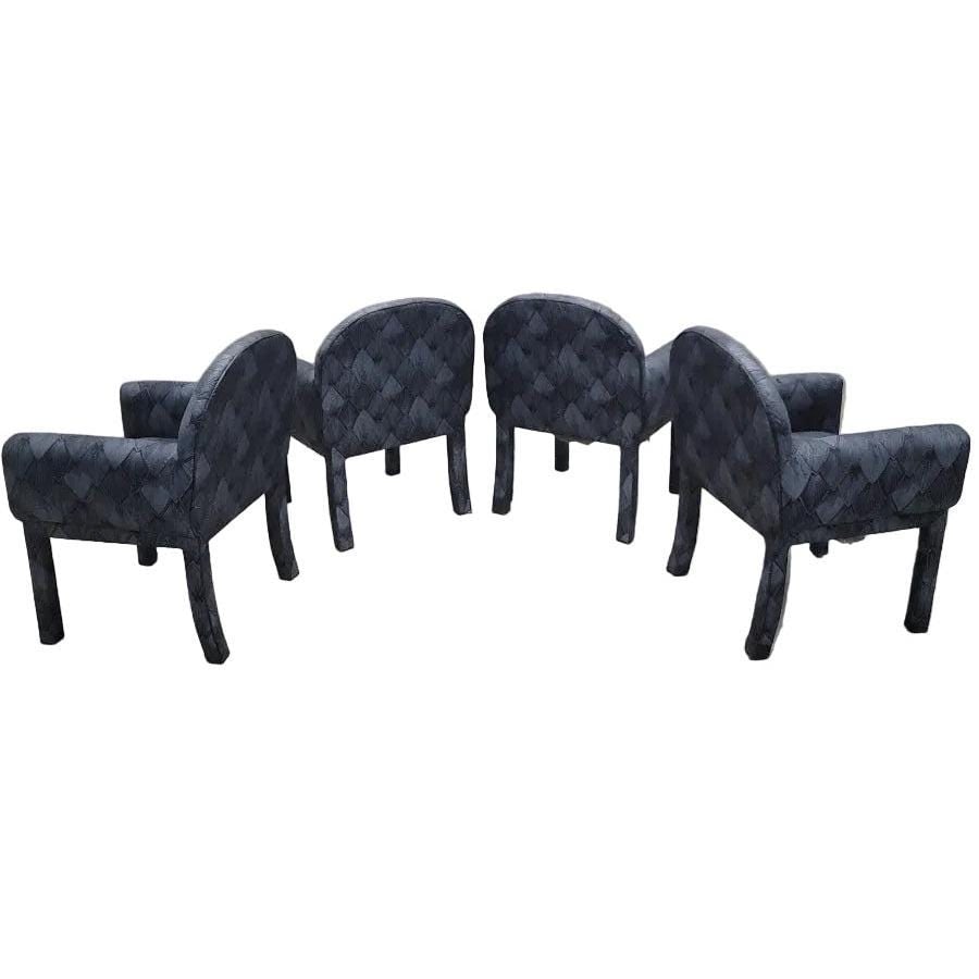 Vintage Postmodern Deco Style Dining Chairs - Set of 8 - 8