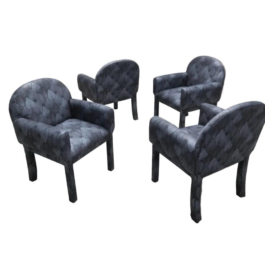 Vintage Postmodern Deco Style Dining Chairs - Set of 8 - 9