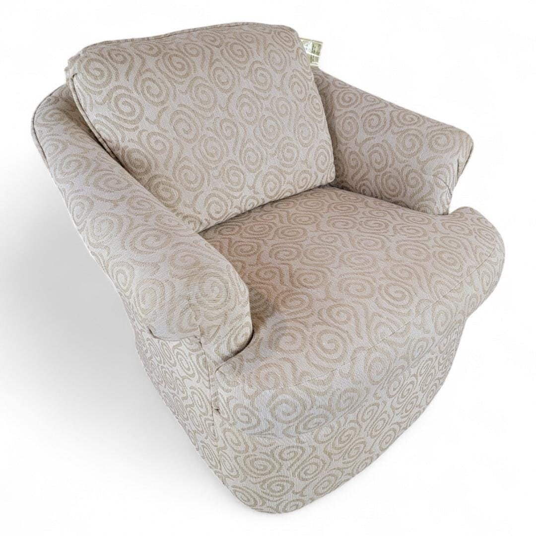 Vintage Modern Scroll Arm Swivel Lounge by Sam Moore - 2