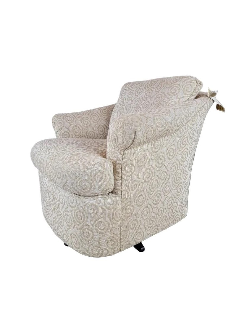 Vintage Modern Scroll Arm Swivel Lounge by Sam Moore - 3