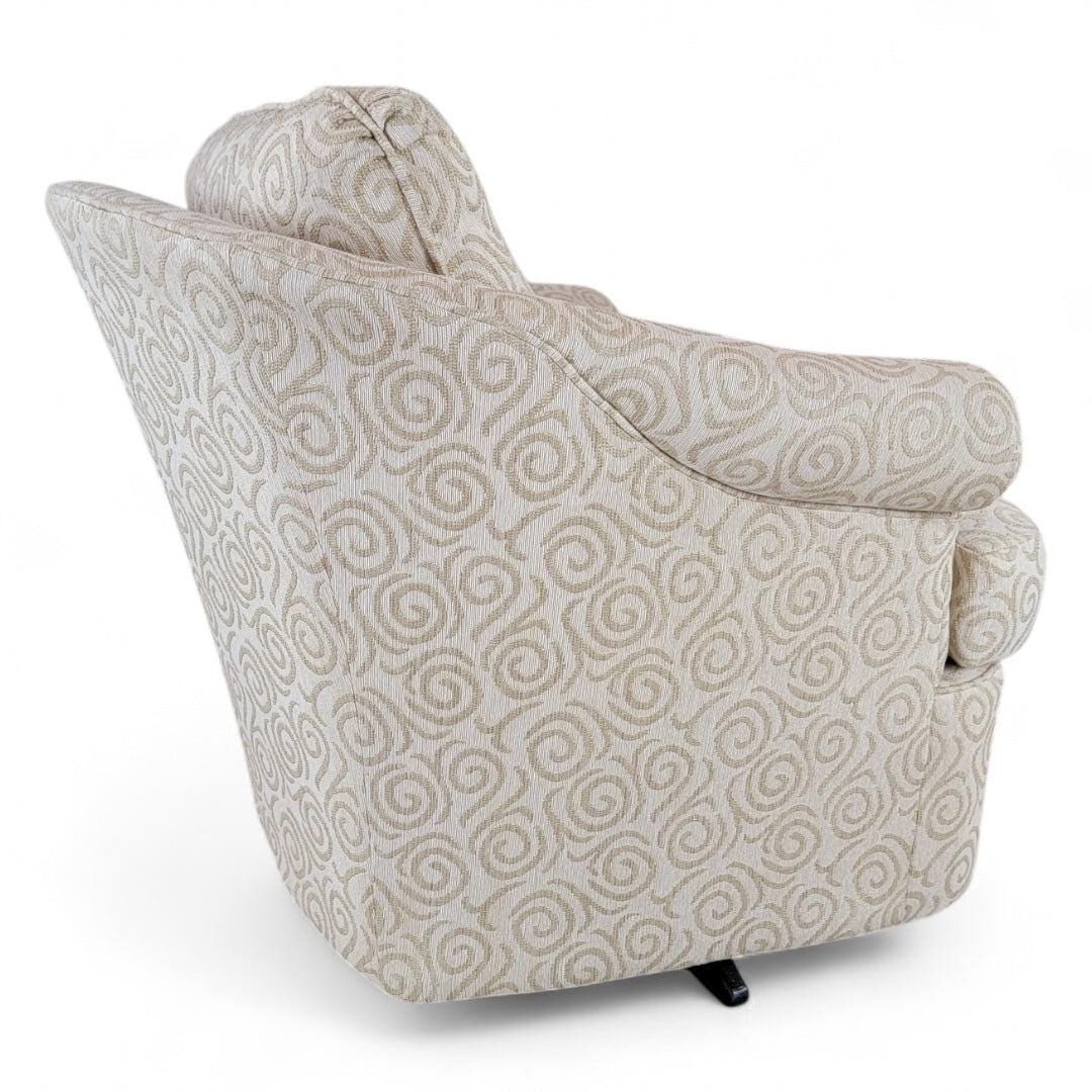 Vintage Modern Scroll Arm Swivel Lounge by Sam Moore - 4