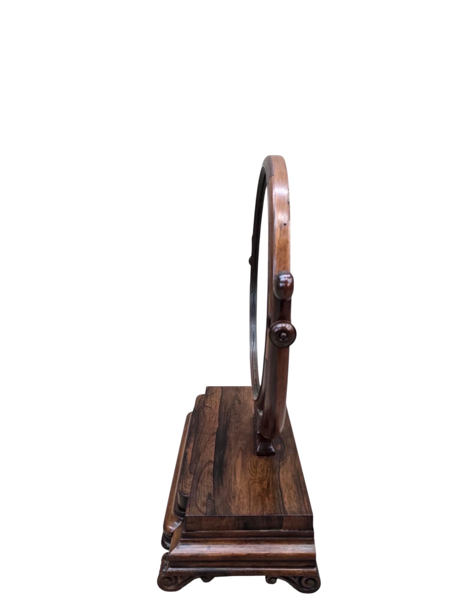 Antique Rosewood Tabletop Vanity Swing Mirror by Joseph Loader - 6