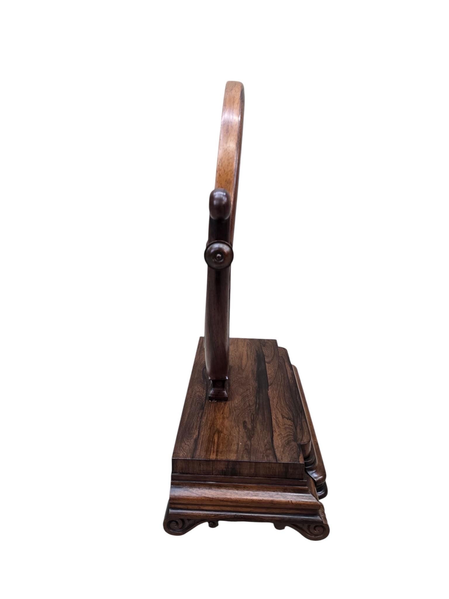 Antique Rosewood Tabletop Vanity Swing Mirror by Joseph Loader - 7