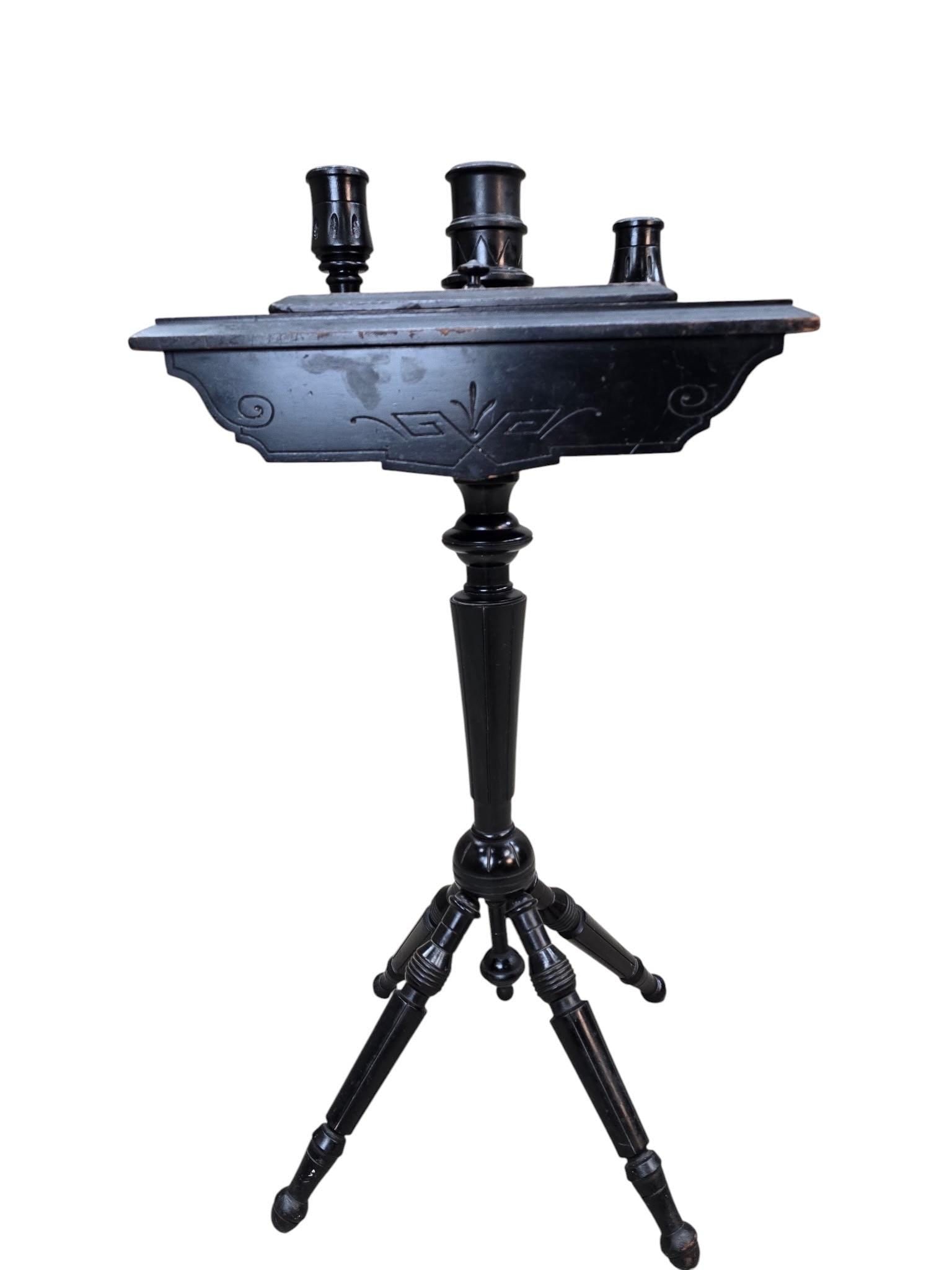 Victorian Ebonized Barber Stand - 4