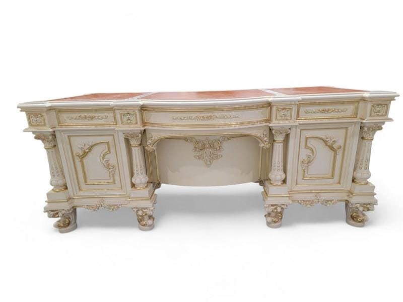 Vintage Venetian Antique Rococo Style Executive Desk - 3
