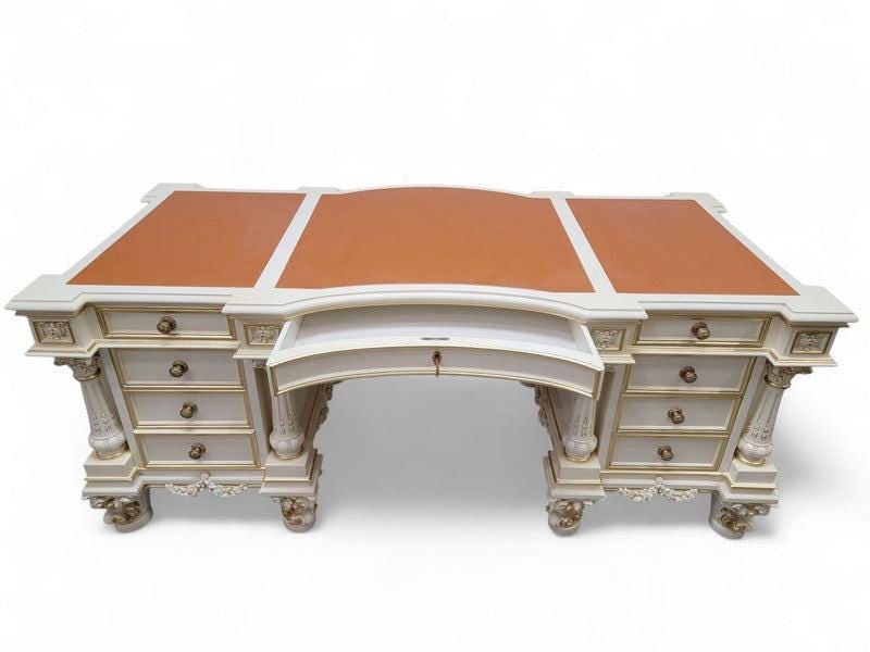 Vintage Venetian Antique Rococo Style Executive Desk - 6