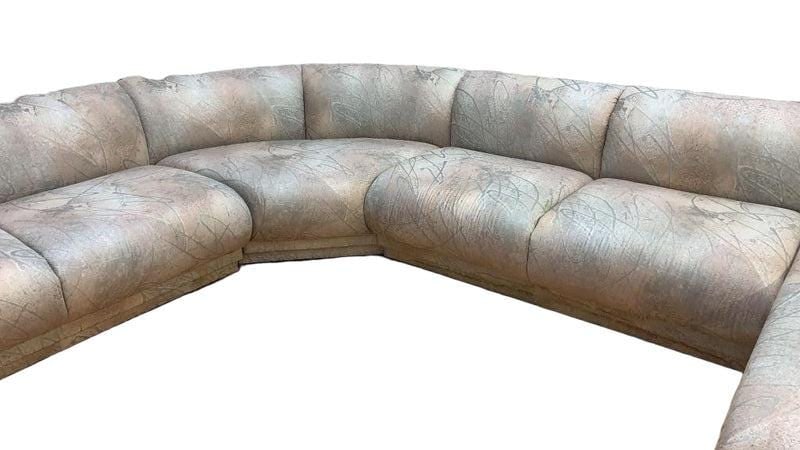 Vintage Postmodern L Shaped Sectional Sofa By Bernhardt for Reupholstery - 2