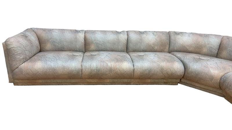 Vintage Postmodern L Shaped Sectional Sofa By Bernhardt for Reupholstery - 3