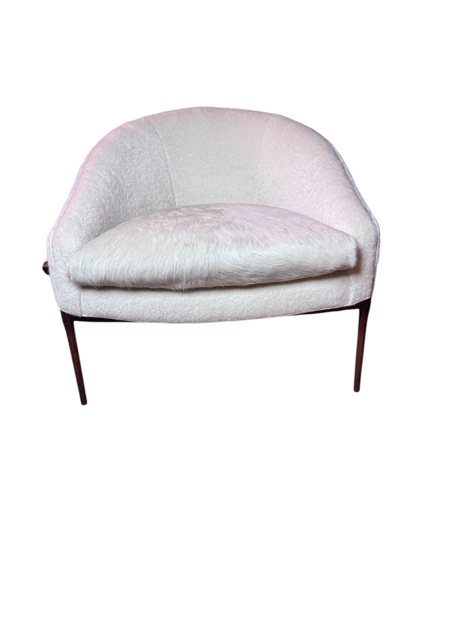 MCM Lawrence Peabody Low Barrel Back Lounge Chair Newly Reupholstered - 5