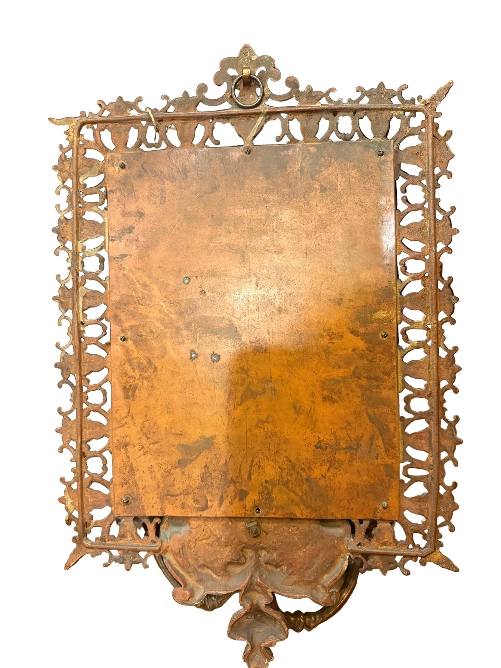 Antique Victorian Style Figural Wall Mirror Candle Sconces - 4