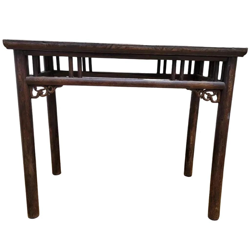 Antique Shanxi Province Elmwood Altar Carved Console Table - 5