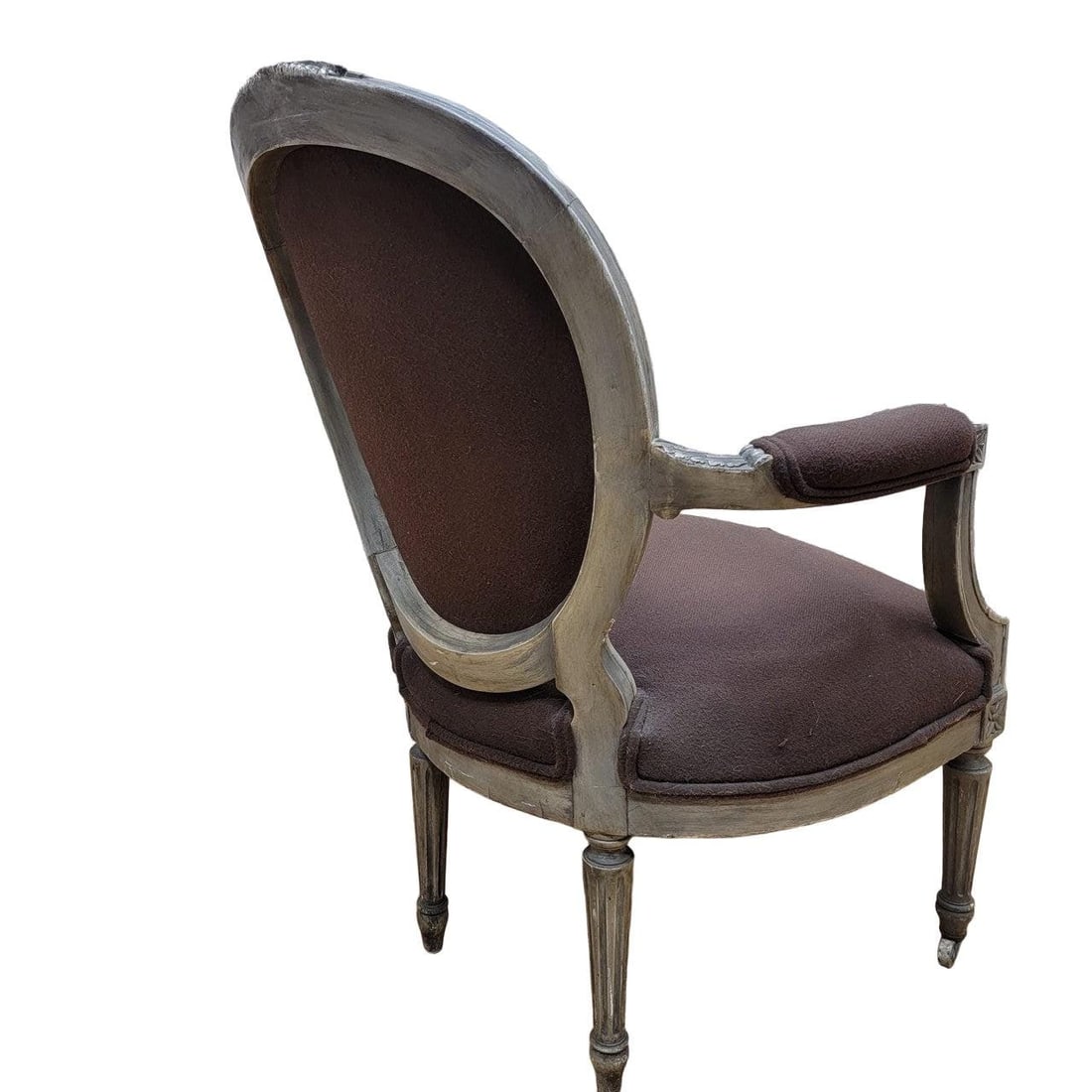 Antique French Louis XVI Style Carved Fauteuil Chairs - Pair - 3