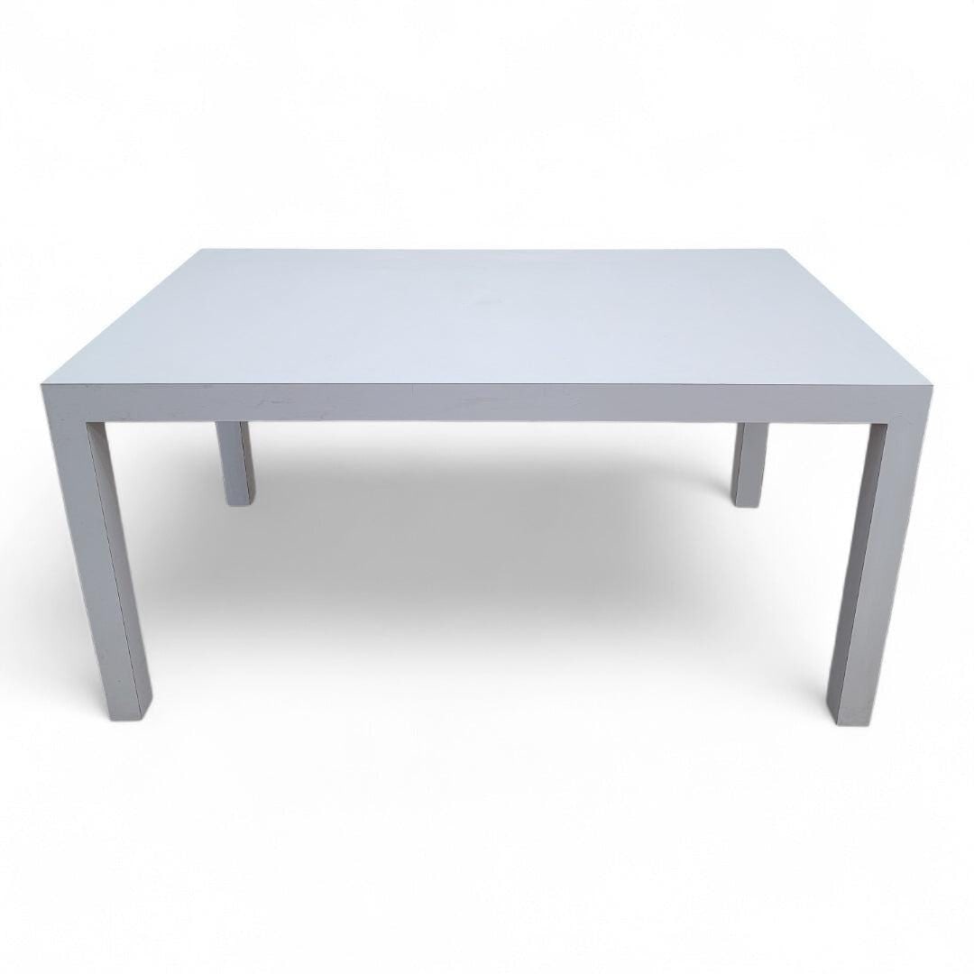 MCM Milo Baughman Style White Laminate Parsons Dining Table with Bar Table - Set of 2 - 3
