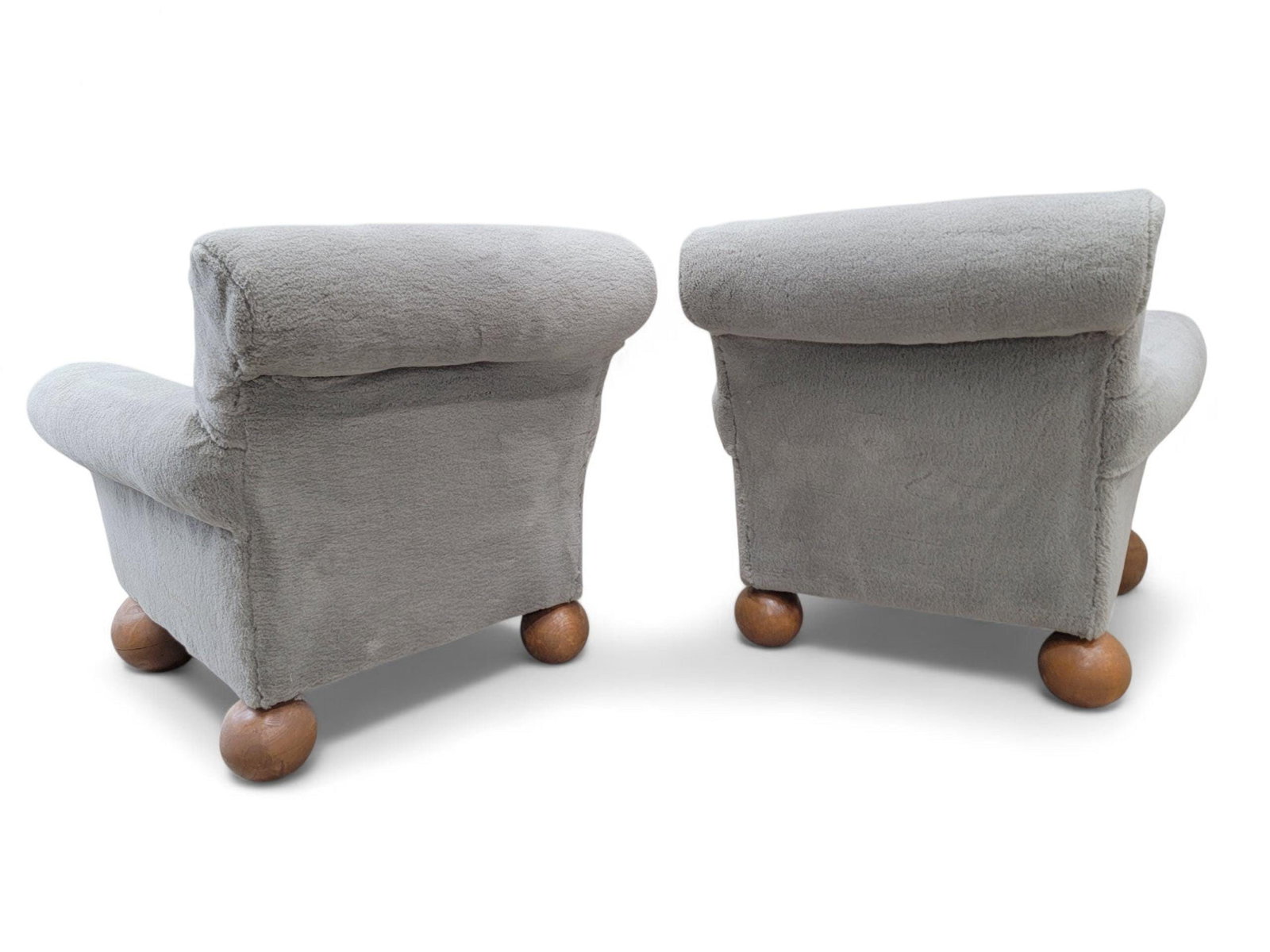 Vintage Teddy Bear Lounge Chairs Newly Reupholstered - Pair - 6