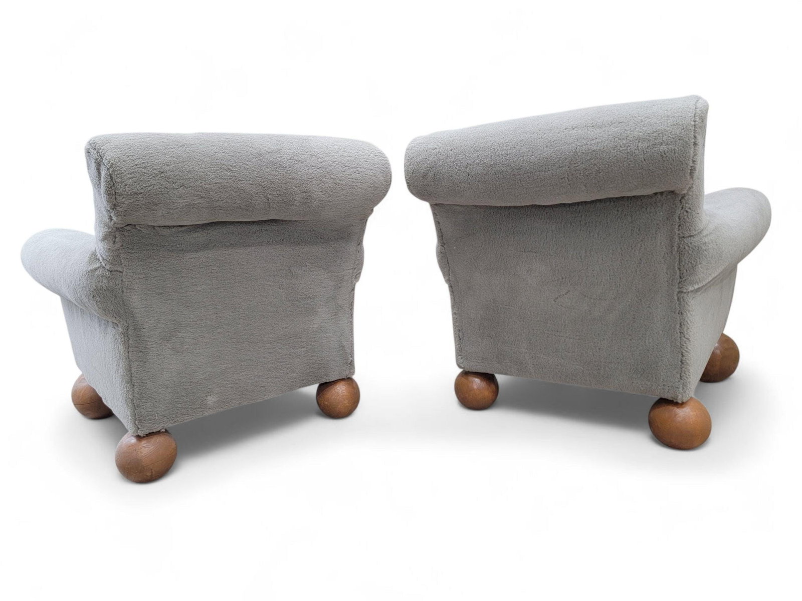 Vintage Teddy Bear Lounge Chairs Newly Reupholstered - Pair - 7