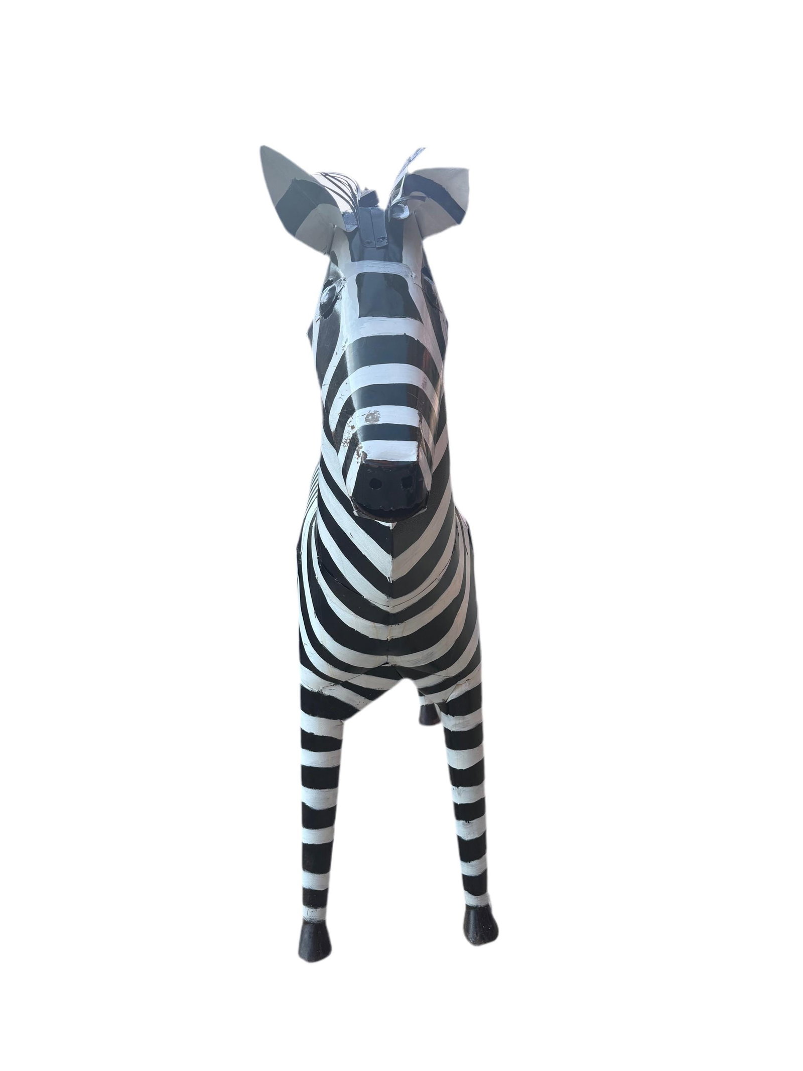 Vintage Life Side Metal Zebra Garden Statues - Pair - 6