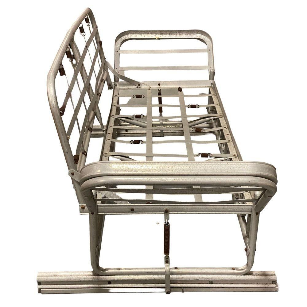 Mid-century Aluminum Patio/Outdoor Sofa Lounge/Daybed w/ Scrolling Base - 20