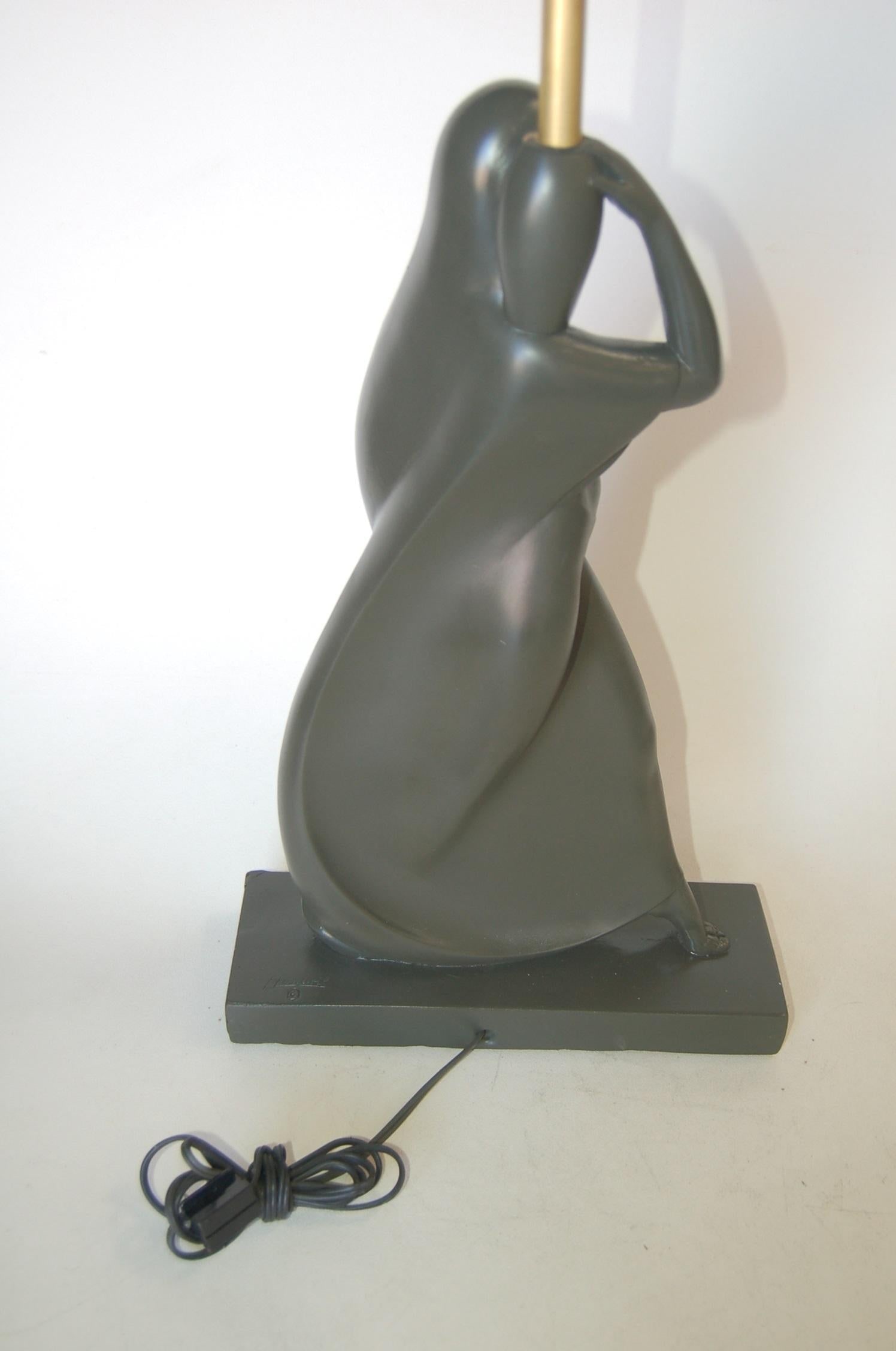 Flowing Female Figure Ceramic Table Lamp by Haruil - 6
