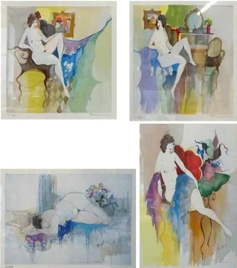 Set of Four Itzchak Tarkay Serigraphs of Nudes (1 of 12)