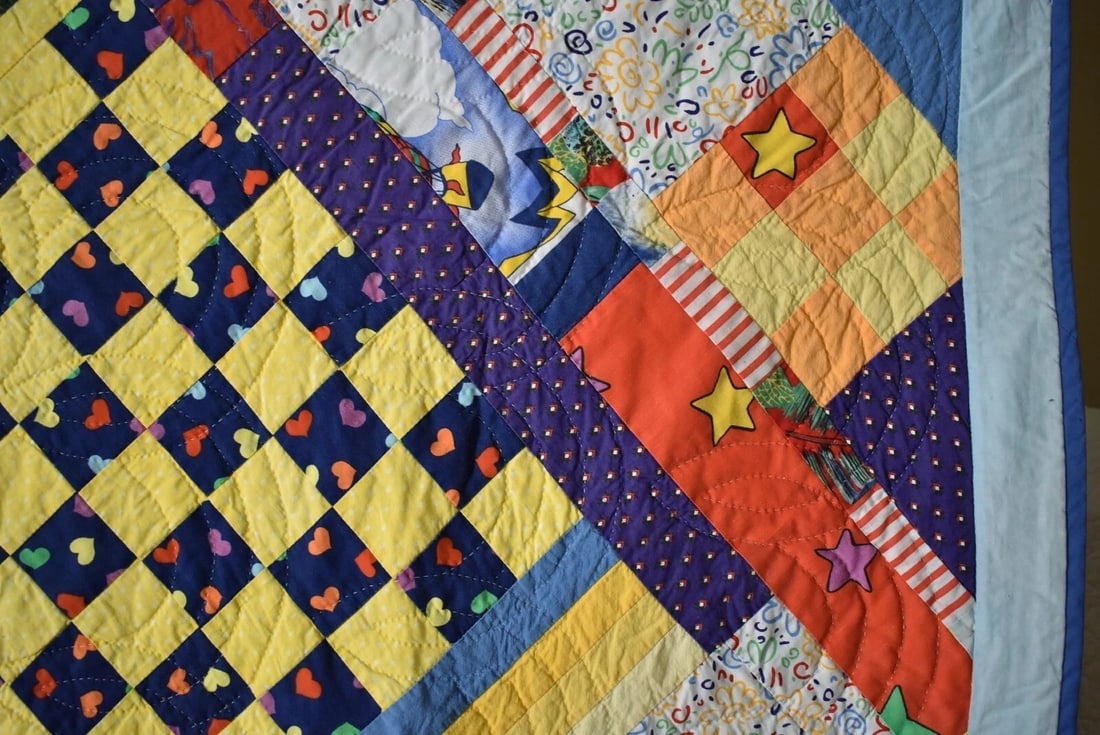 Vintage Crazy Checkerboard Sawtooth Quilt - 4