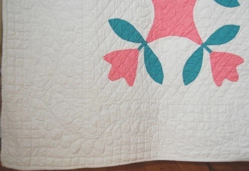 30's Crossed Tulips Applique Quilt - 6
