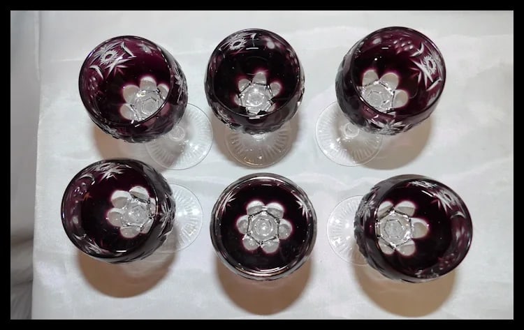 Nachtmann Traube Amethyst Sherry/ Liqueur Glasses - 10