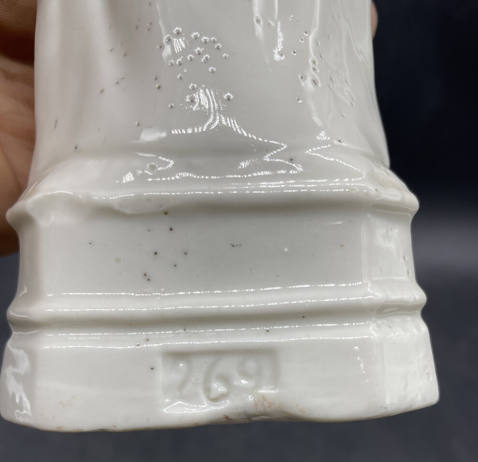 ANTIQUE BRUSSELS PORCELAIN MADONNA & CHILD CROWNS STATUE FIGURINE RELIGIOUS MARKED 269 - 3