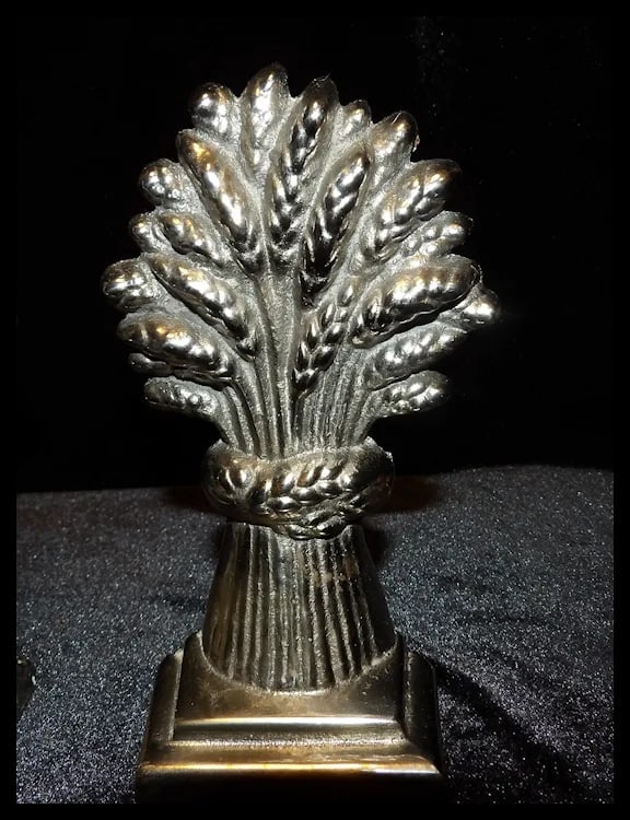 Polished Stainless Steel Wheat Sheaves Bookends - 3