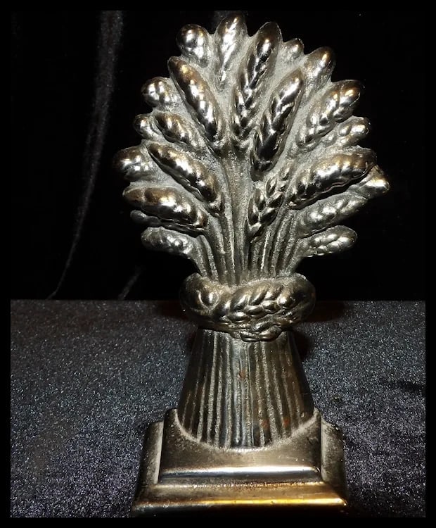 Polished Stainless Steel Wheat Sheaves Bookends - 4