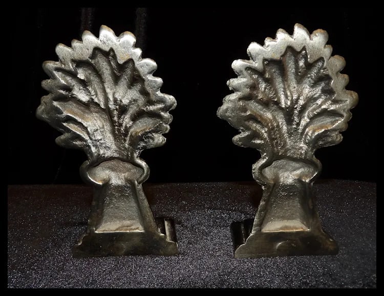 Polished Stainless Steel Wheat Sheaves Bookends - 5