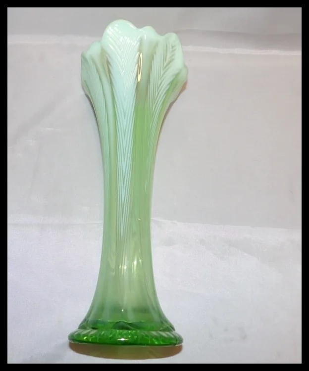 Fenton Opalescent Stretch Vase - 7