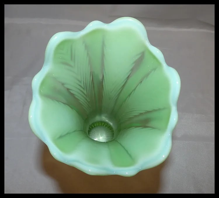 Fenton Opalescent Stretch Vase - 9