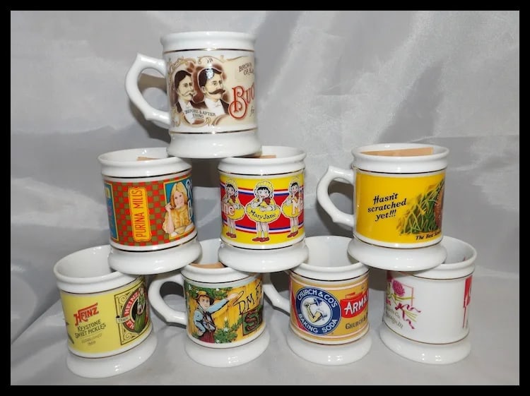 Vintage 1980’s NOS Franklin Mint The Corner Store Coffee Mug Collection - 2