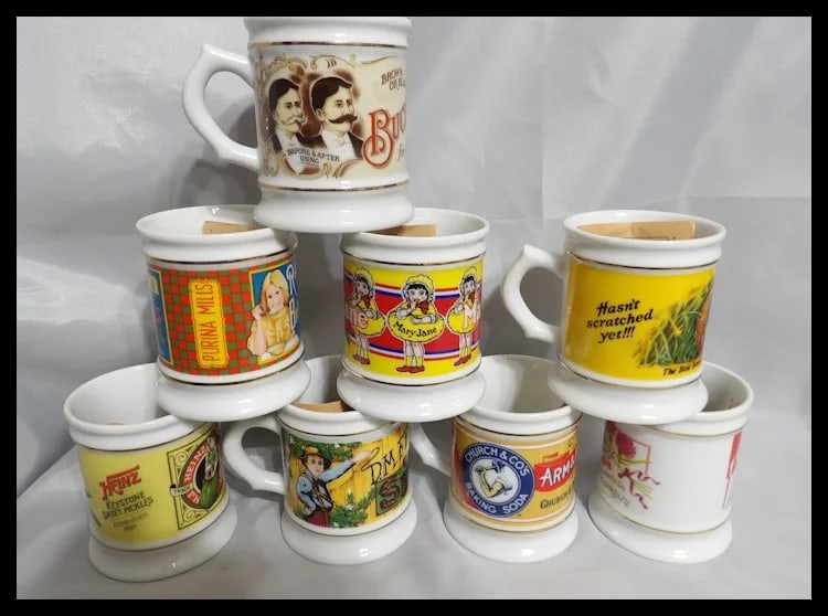 Vintage 1980’s NOS Franklin Mint The Corner Store Coffee Mug Collection - 3