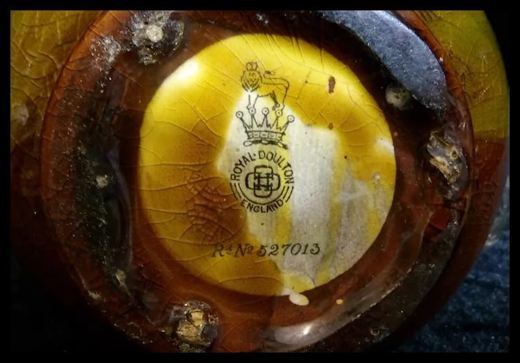 Royal Doulton Kingsware “The Jovial Monk” Dewar’s Scotch Whisky Flask - 9