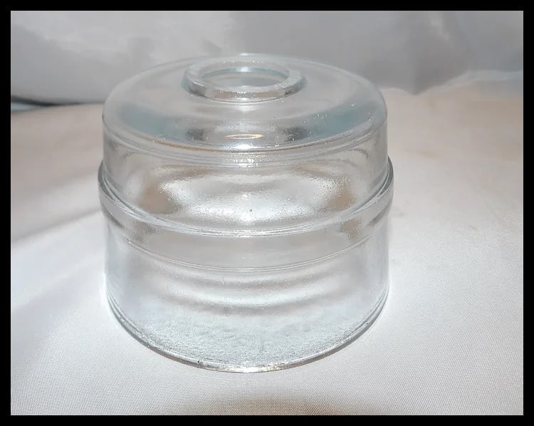 Antique Farm House Décor Glass Butter Mold with Cow Impression - 4