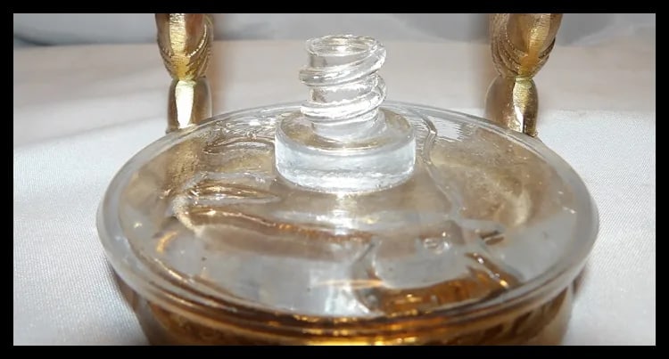 Antique Farm House Décor Glass Butter Mold with Cow Impression - 9