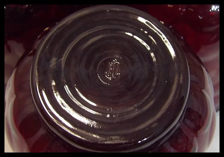 Anchor Hocking Royal Ruby Bubble Glass 12 oz. Flat Tea Glasses - 5