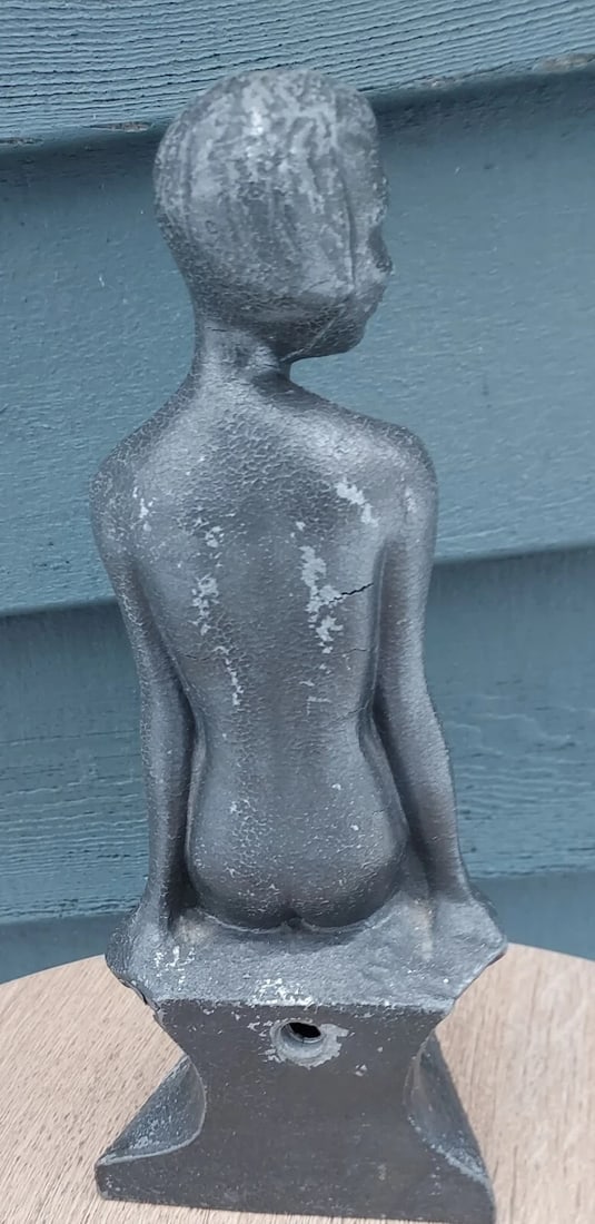 Art Deco Woman Lamp Metal 1930 - 3