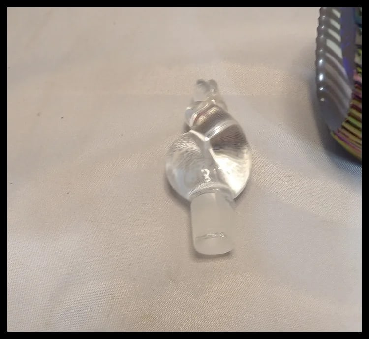 Vintage 1960s Iridescent Murano Sommerso Glass Perfume Bottle with Stopper - 6