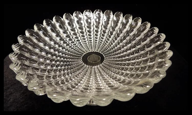 Vintage Mikasa Crystal Atlantis Pattern Center Piece - 5