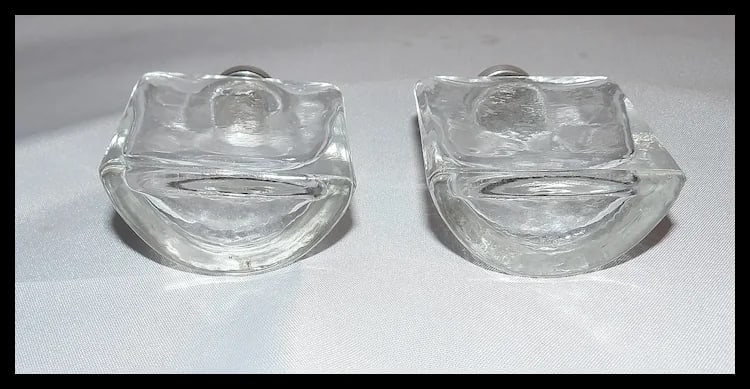 Antique French Double Perfume Bottles with Pewter Stand - 7