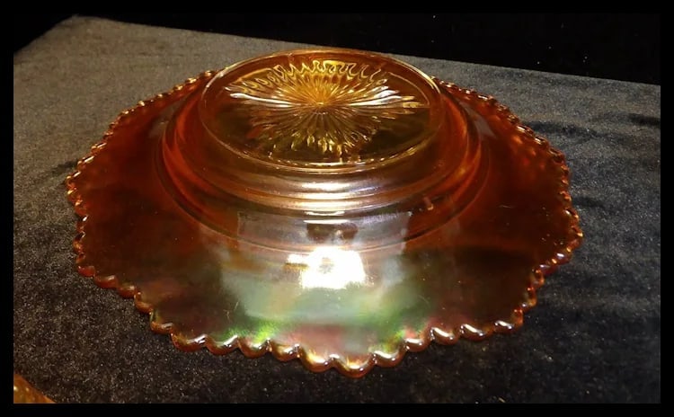 Antique Northwood Grape and Cable Butter Dish - 8