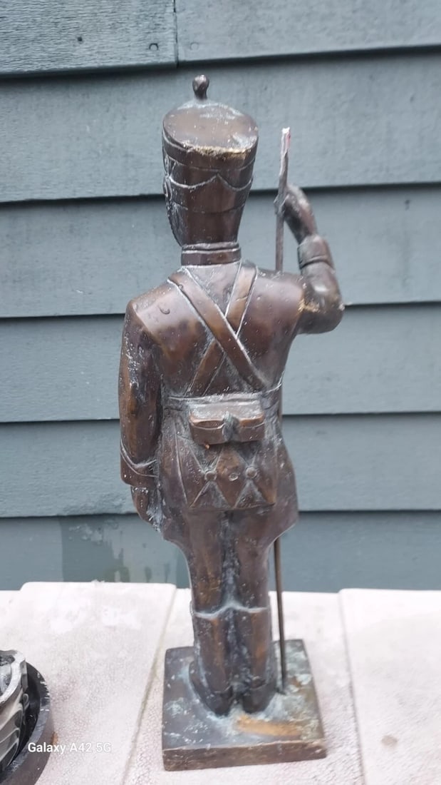 Dubois sculpture 1887 bronze 18" soldier 45 lbs - 4