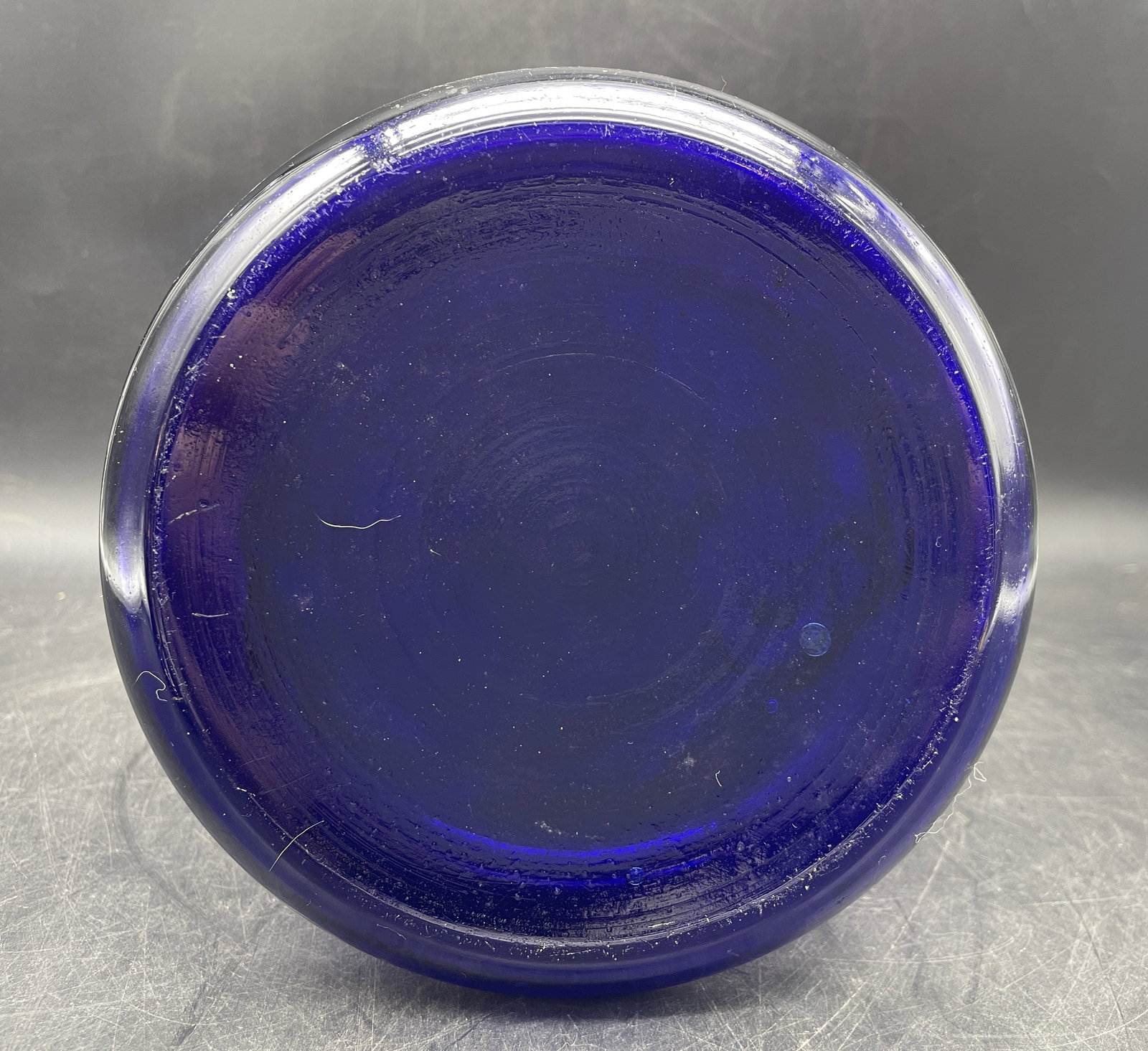 Persian Qajar Cobalt Blue Pipe Hookah Nargileh Shisha Base Glass Vase Naser Shah - 7