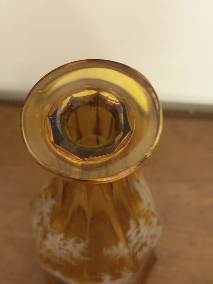 Moser Bohemian Intaglio Cut Glass Decanter - 5